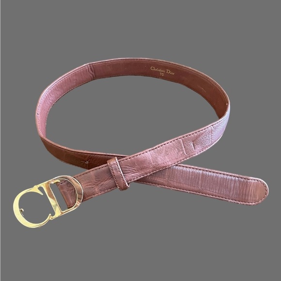 Vintage Christian Dior Montaigne CD Gold
Leather Belt - Picture 2 of 5